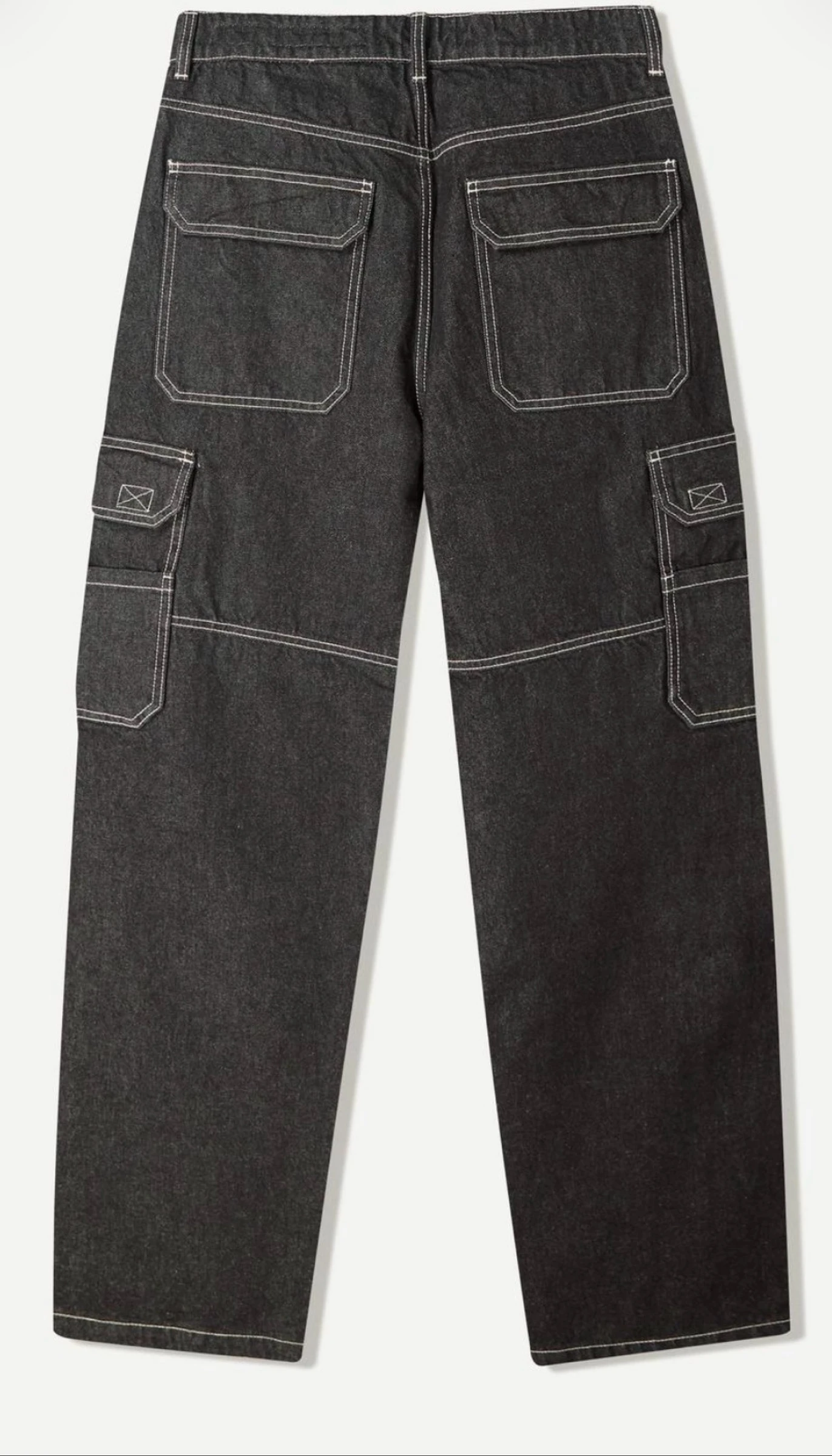 Black Denim Cargo Pants – photo 3